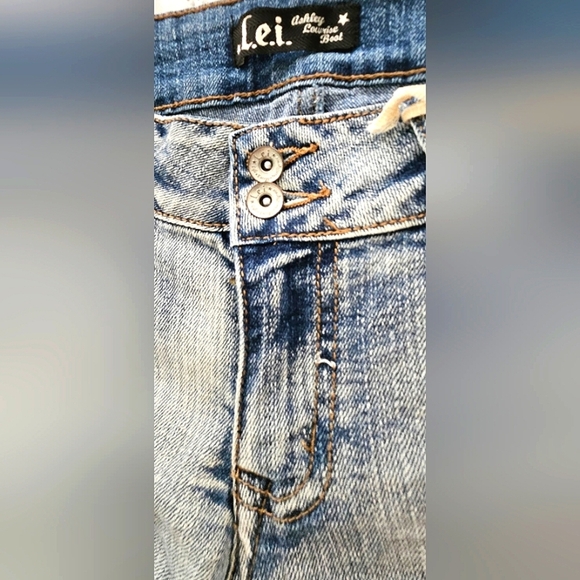 🌟 NWOT Lei Juniors Rare Vintage Light Wash Blue Gray Boot Cut Jeans Size 7🌟 - Picture 6 of 10